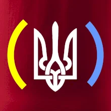 Ukrajina trojzubec s farbami