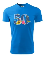 Kvetinové číslo kreslené - 50