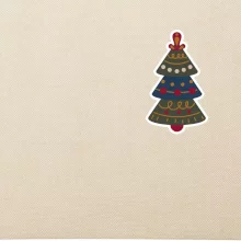 Folklór na prsníku vianočný stromček