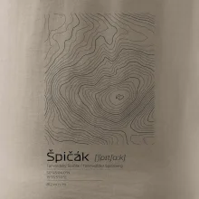 Špičák - vrstevnice v obdĺžniku