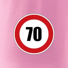 Dopravná značka - obmedzenie rýchlosti 70