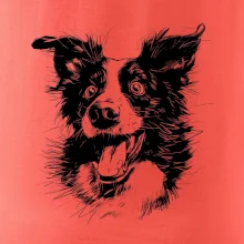 Čiernobiela karikatúra Border kólia Čiernobiela karikatúra Border kólia