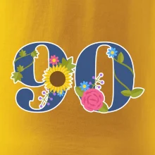 Kvetinové číslo kreslené - 90
