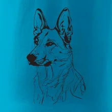 Nemecký ovčiak čierna kresba