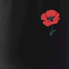 Vlčí mak kreslený na prsníku