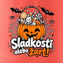 Sladkosť alebo žart tekvicový košík