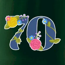 Kvetinové číslo kreslené - 70