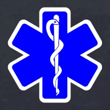 Rescue - Hviezda na prsníku + nápis na chrbte