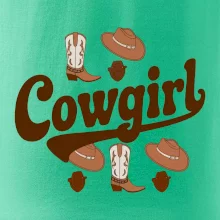Cowgirl nápis a oblečenie