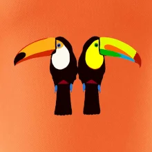 Dva barevní tukani (Moňas)