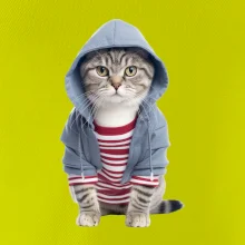 Mačka v pruhovanom triku