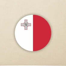 Vlajka Malta okrúhla veľká