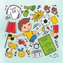 Malý futbalista ikony Malý futbalista ikony