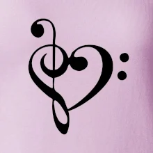 Husľový kľúč srdce Husľový kľúč srdce