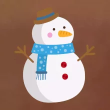 Snehuliak so šálom Snehuliak so šálom