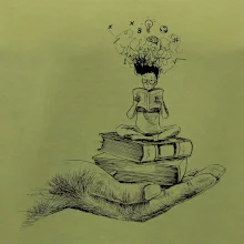 Čitateľ - ruka kreslená