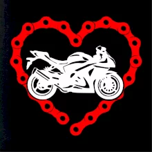 Moto srdce reťaz - superšport Moto srdce reťaz - superšport