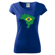 Brazília vlajka v mape