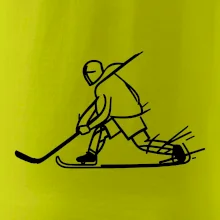 Kreslený hokejista tučnou fixkou