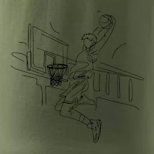 Basketbalista jedným ťahom - výskok