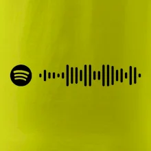 Spotify kód na prsníku