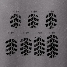 Pneumatiky - obtlačok v závislosti na tlaku