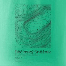 Děčínský Sněžník - vrstevnice v obdĺžniku