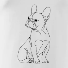 Francúzsky buldoček čierna kresba