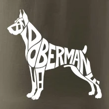 Doberman - nápis v tele