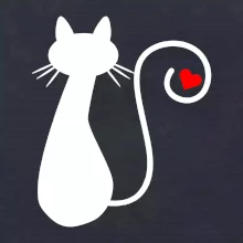 Zamilovaná mačka chvostík