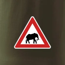 Dopravná značka - Pozor slon