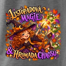 Listopadová čarodějka kouzlí podzimní žáby