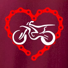 Moto srdce reťaz - enduro