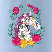 Kôň farebný s kvetinami