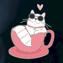 Hustá mačka v hrnčeku Hustá mačka v hrnčeku