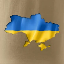 Ukrajina vlajka mapa