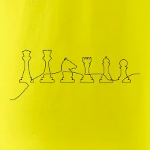 Šachové figúrky v rade - obrys