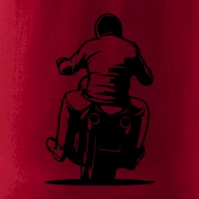 Motorkář na zádech - chopper