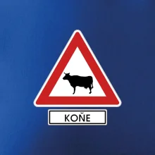 Dopravní značka - Pozor koně / kráva