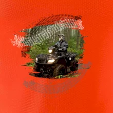 ATV štvorkolka v lese ATV štvorkolka v lese