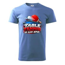 Stolní tenis pálka a míček eat sleep repeat
