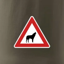 Dopravná značka - Pozor vlk