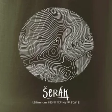 Šerák - vrstevnice v kruhu