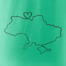 Mapa Ukrajiny - srdce