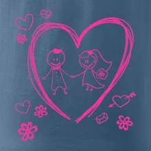 Svadba - kreslené srdce