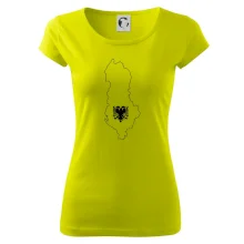 Albánsko obrys mapa