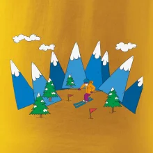 Lyžiar a farebné hory Lyžiar a farebné hory