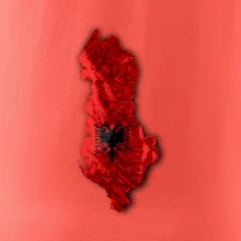 Mapa Albánsko reliéf hôr