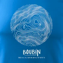 Boubín - vrstevnice v kruhu