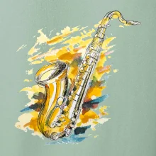 Saxofón maľovaný